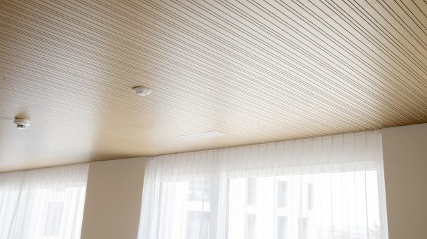 Austuehrung Lamellen Und Paneele Detailansicht einer Topkaustik Decke