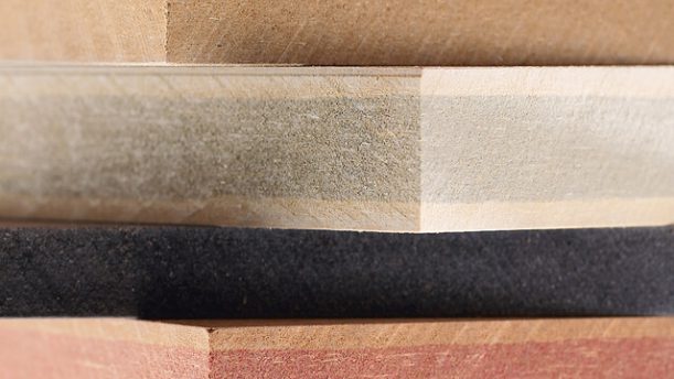 WS Prodpic NH Traegerplatten Ansicht der Schnittflächen von verschiendenen Materialien der Trägerplatten von Topakustik