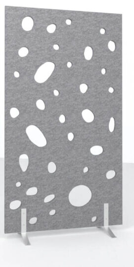 WSSound Perfo Bubbles Amorph Nat Grau Meliert WS Sound Stellwand mit Perfo Bubble Amorph als Designoption