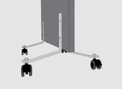 WSSound Stellfuß Mit Rollen Montage Detailansicht WS® Sound Stellfüße mit Rollen