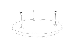 Wssoounddots Seilabhaenger Varianten 3punkt Verdeckt Montage Detailansicht WS® Sound Dots Drahtseilabhänger 3 Punkte